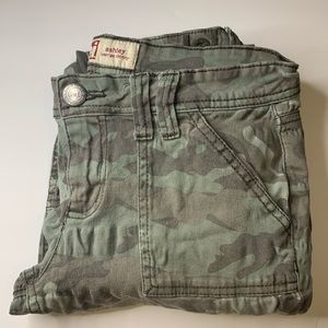 A pair of camo army style pants.